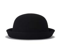 XUCZHAI Casquette tendance for femmes et filles, couleur unie, en coton polyester, chapeau Fedora for enfants, melon décontracté for parents(Black,55-58cm)