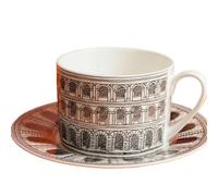 XUCZHAI Ensemble tasse à café et soucoupe en céramique, tasse à thé de l'après-midi for le bureau, tasse à café créative(Color3)