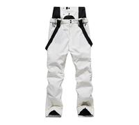 XUCZHAI Pantalon de Ski d'extérieur for Hommes et Femmes, Coupe-Vent, imperméable, Chaud, Respirant, Pantalon Snowboard, Sports Neige, Blanc(White02,XL)
