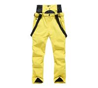 XUCZHAI Pantalon de Ski d'extérieur for Hommes et Femmes, Coupe-Vent, imperméable, Chaud, Respirant, Pantalon Snowboard, Sports Neige, Blanc(Yellow,XS)