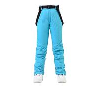 XUCZHAI Pantalons de Ski Hommes et Femmes Coupe-Vent imperméable Chaud Pantalon Neige Hiver Snowboard(Light Blue,XL)