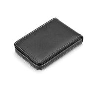 XUCZHAI Porte-Cartes de Visite magnétique en Cuir PU for Homme(Black)