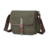 XUCZHAI Sac à bandoulière mode sacs en toile décontractés grande capacité sac de messager mallette d'affaires for ordinateur portable(Green)