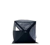 XUCZHAI Sauna d'extérieur 4 Saisons for 3 à Personnes avec Tente de pêche sur Glace épaisse, Grande fenêtre/cheminée, Ouverture Rapide et Portable pour Temps Froid d'hiver