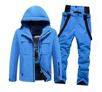 XUCZHAI Sport de Neige Hommes Femmes Ensemble Ski imperméable Snowboard Costumes mâle en Plein air Montagne Femme Snowsuit Chaud Tenue vêtements(Blue,XL)