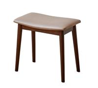 XUCZHAI Tabouret de Coiffeuse, Tabouret Piano rembourré, Selle avec Coussin, Repose-Pieds en Cuir, Chaise Maquillage Pieds Bois Massif, tabourets pour Salon, Chambre, EntréE(Brown)