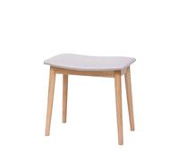 XUCZHAI Tabouret de Coiffeuse, Tabouret Piano rembourré, Selle avec Coussin, Repose-Pieds en Cuir, Chaise Maquillage Pieds Bois Massif, tabourets pour Salon, Chambre, EntréE(White)