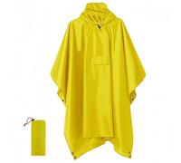 XUCZHAI Three In One Poncho Raincoat,multi Functional For Outdoor Cycling And Hiking(Yellow)