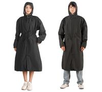 XUCZHAI Trench-coat long imperméable for femme, unisexe, poncho de pluie robuste for randonnée en plein air(Blue,XL)
