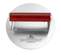 XUDAKAIXIN Presse à hamburger en acier inoxydable de 16 cm, accessoire de barbecue pour hamburger, steak, viande, parfait pour les pierres noires, les chefs de camp et les plaques de cuisson