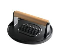 XUDAKAIXIN Presse à hamburger en fonte de 18 cm, outil de presse à viande pour grill, bacon, viande, parfait pour Blackstone, Camp Chef, Weber Grills et Planches intérieures - Indispensable pour les