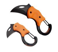 XUDIY Petit couteau de poche pour hommes, couteau pliant cool Box Cutter avec lame tranchante de 1.34 pouces, mini couteau EDC pour porter tous les jours, grand cadeau pour hommes (Orange)
