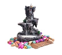 XUDREZ Support d'encens à Reflux de brûleur d'encens de Cascade de Montagne, Chambre Salon décoration brûleur d'encens de brûleur d'encens avec 20 cônes d'encens