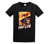 Xue Fu Rong John Carpenters They Live Movie Poster Horror Film Aliens Skull T-Shirt Black 3XL