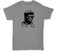 Xue Fu Rong Men's UUC Sun Ra T Shirt Jazz Space Vinyl Breaks Long Sleeves Short Sleeve Pullover Top Tight EU Size T-Shirt Grey L