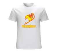 Xue Fu Rong New Fairy Tail Guild Logo Natsu Anime Cartoon Men's T-Shirt Size S to 3XL T-Shirt Whites