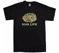 Xue Fu Rong NUG Life Weed 420 Friendly Smoke Marijuana High T Shirt Adult T-Shirt Black XL