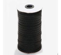 Xue Masque Blanc Noir À Cordon Élastique Plat Corde À Cravate D'oreille Pour Accessoires De Masque De Bricolage 3mm Environ 200 Yards/Roll
