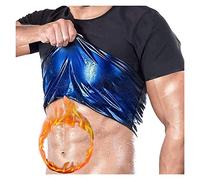 XUEBIN T-Shirts De Sauna for Hommes, T-Shirt De Sudation en Néoprène, Sudation De Sport, Gilet Respirant, Modelant Le Corps, Entraîneur De Taille, Rehausseur De Transpiration Sauna Costume(Men,XL)