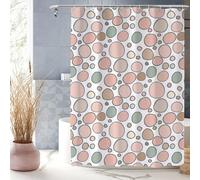 XUEDNGM Rideau de Baignoire Anti Moisissure 160 x 160 cm Personnalisable, Séchage Rapide, Lavable, Lesté, avec des Crochets Imperméable Lavable Rideau de Bain, Pavé