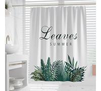 XUEDNGM Rideau de Douche Imperméable 115 x 175 cm Personnalisable, Séchage Rapide, Lavable, Lesté, avec des Crochets Rideaux de Douche pour Salle de Bains, Été