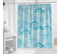 XUEDNGM Rideau Douche Anti Moisissure 200 x 250 cm Personnalisable, Séchage Rapide, Lavable, Lesté, avec des Crochets Rideau de Douche en Polyester Anti-Moisissure, Coquille