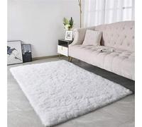 XUEDNGM Tapis à Poils Longs Tapis Salon Shaggy 220 x 240 cm Antidérapant, Pelucheux, Shaggy, Lavable Pile Douce Tapis Ras Antidérapant Lavable Tapis Ultra Doux pour Salon, Chambre à Coucher, Blanc