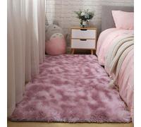 XUEDNGM Tapis Chambre Tapis de Sol 140 x 140 cm Peluche, Doux, Confortable, Couleur Unie Doux et Moelleux Tapis de Cuisine Moderne Tapis Chambre Pile Douce, Rose