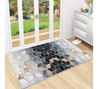 XUEDNGM Tapis Couloir Long Tapis Entree Interieur 115 x 130 cm Antidérapant, Élégant, Lavable, Doux, Absorbant Tapis Salle de Bain Poil Court Doux Tapis Moderne Abstrait pour Couloir, Salon, 1