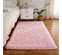 XUEDNGM Tapis de Chambre Tapis Salon Tout Doux 100 x 145 cm Haute Densité de Poils et Agréablement Doux, Antidérapant et Résistant Tapis de Chambre Tapis avec Le Fond Antidérapant, Rose