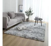 XUEDNGM Tapis de Salon à Poils Longs 102 x 244 cm Lavable, Antidérapant, Extra Large, Moelleux et Moderne Tapis Salon Shaggy Longs Super Doux Tapis Chambre pour Salon, Chambre à Coucher, Gris Clair