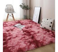XUEDNGM Tapis de Salon à Poils Longs 200 x 240 cm Antidérapant, Pelucheux, Shaggy, Lavable Pile Douce Tapis en Fourrure Synthétique Couleur Unie Tapis pour Salon, Chambre, Rose foncé