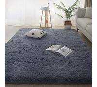 XUEDNGM Tapis de Salon à Poils Longs 220 x 230 cm Moelleux et Moderne, Dessous Antidérapant, Moelleux Tapis pour Salon Longues Soft Tapis Antidérapant pour Salon, Chambre à Coucher, Gris