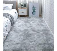 XUEDNGM Tapis Moelleux à Poils Tapis de Chambre 240 x 340 cm Dessous Antidérapant, Lavable à 30 Degrés, Super Doux Tapis de Salon Douce Tapis de Salon Ras Moderne pour Salon, Chambre, Gris Clair