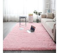 XUEDNGM Tapis Moelleux pour Salon Chambre 80 x 130 cm Moelleux et Moderne, Dessous Antidérapant, Moelleux Tapis pour Salon Chambre Poils Longs Moderne Tapis pour Salon, Chambre à Coucher, Rose