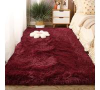 XUEDNGM Tapis Moelleux Tapis Chambre 250 x 300 cm Moelleux et Moderne, Dessous Antidérapant, Moelleux Tapis à Poils Longs Tapis de Salon à Poils Longs pour Salon, Chambre, Vin Rouge