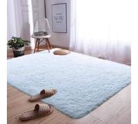 XUEDNGM Tapis Moelleux Tapis Moderne Salon 45 x 105 cm Peluche, Doux, Confortable, Couleur Unie Doux et Moelleux Tapis pour Salon Tapis Antidérapant Tapis Couloir, Blanc