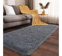 XUEDNGM Tapis Salon Lavable Tapis à Poils Longs 90 x 190 cm Haute Densité de Poils et Agréablement Doux, Antidérapant et Résistant Tapis Antidérapant Chambre Soft Tapis de Couloir, Gris