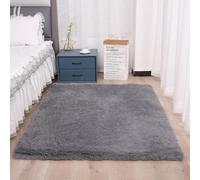 XUEDNGM Tapis Salon Tapis pour Salon 65 x 145 cm Moderne, Doux, en Peluche, Lavable, Unicolore Confortable Maison Tapis de Sol Tapis de Cuisine pour Salon, Chambre, Gris