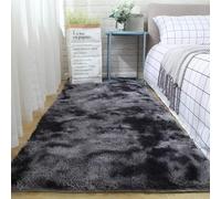 XUEDNGM Tapis Salon Tapis pour Salon 70 x 120 cm Moelleux et Moderne, Dessous Antidérapant, Moelleux Tapis de Salon Tapis Moelleux pour Salon Chambre pour Salon, Chambre à Coucher, Gris Foncé