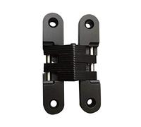 Xuee Charnières de porte cachées Charnières invisibles Charnières cachées Charnières à 180 degrés en alliage de zinc (1 paire avec vis) (Black)