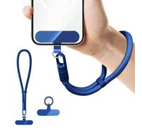 xuefenfei Dragonnes de Téléphone, Chaîne de Téléphone Portable Courte Universelle, Sangle de Téléphone Portable Universelle pour Tous Les Smartphones avec Patch (Bleu)