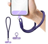 xuefenfei Dragonnes de Téléphone, Chaîne de Téléphone Portable Courte Universelle, Sangle de Téléphone Portable Universelle pour Tous Les Smartphones avec Patch (Violet)