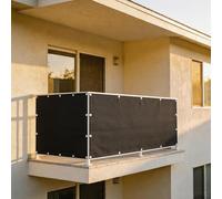 XUEHMIN Brise Vue 50 x 500 cm Résistant Au Vent et Aux UV, Opaque, Et Imperméable Brise Vue Balcon Extérieur avec Œillets, Attaches de Câble pour Terrasse, Gris Foncé