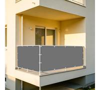 XUEHMIN Brise Vue Jardin 130 x 280 cm Protection UV, Coupe-Vent et Imperméable Paravent Extérieur, Filet d'ombrage avec Attaches de Câble et Cordons pour Patio, Gris Clair