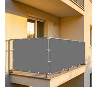 XUEHMIN Brise Vue Jardin 50 x 500 cm UV Opaque, Résistant Aux, Protection Contre Soleil, Contre Vent Brise Vent Terrasse, Clôture avec Œillets, Attaches de Câble pour Patio, Gris Clair
