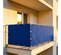 XUEHMIN Brise Vue Jardin 50 x 500 cm UV Opaque, Résistant Aux, Protection Contre Soleil, Contre Vent Brise Vent Terrasse, Clôture avec Œillets, Attaches de Câble pour Patio, Bleu Foncé