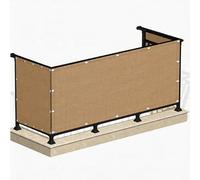 XUEHMIN Brise Vue Jardin 55 x 400 cm UV Résistant, Vent, Imperméable, D'Ombrage Brise Vue Balcon Extérieur avec Attaches de Câble et Cordons pour Patio, Kaki