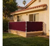 XUEHMIN Filet D’Ombrage 50 x 500 cm Résistant Au Vent et Aux UV, Opaque, Et Imperméable Clôture Jardin Extérieure avec Œillets, Cordons pour Terrasse, Vin Rouge