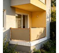 XUEHMIN Filet D’Ombrage 50 x 500 cm Résistant Au Vent et Aux UV, Opaque, Et Imperméable Protection Solaire et Brise-Vue avec Œillets, Cordons pour Terrasse, Kaki